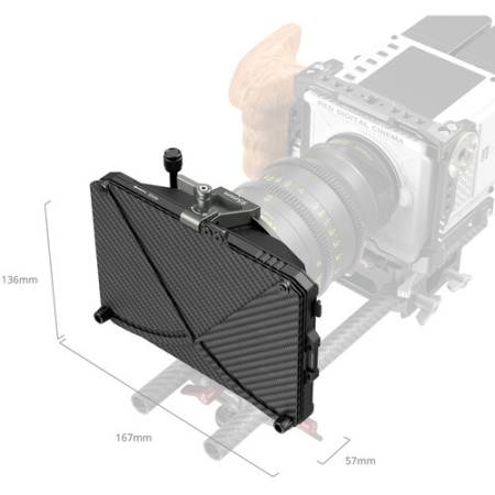 SmallRig 3680B - zestaw, mini Matte Box Pro, regulowany, z akcesoriami, carbon - wymiary